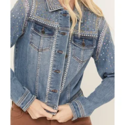 Idyllwind Women's Shiloh Drive Embellished Denim Trucker Jacket -Default Template 4 2000383010 414 P3
