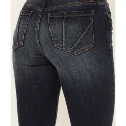 Shyanne Women's Dark Wash Mid Rise Slit Boot Cut Jeans -Default Template 4 2000383359 415 P4