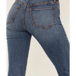 Shyanne Women's Medium Wash High Rise Ruffled Super Flare Stretch Jeans 7 Shyanne Women's Medium Wash High Rise Ruffled Super Flare Stretch Jeans -Default Template 4 2000383366 415 P4