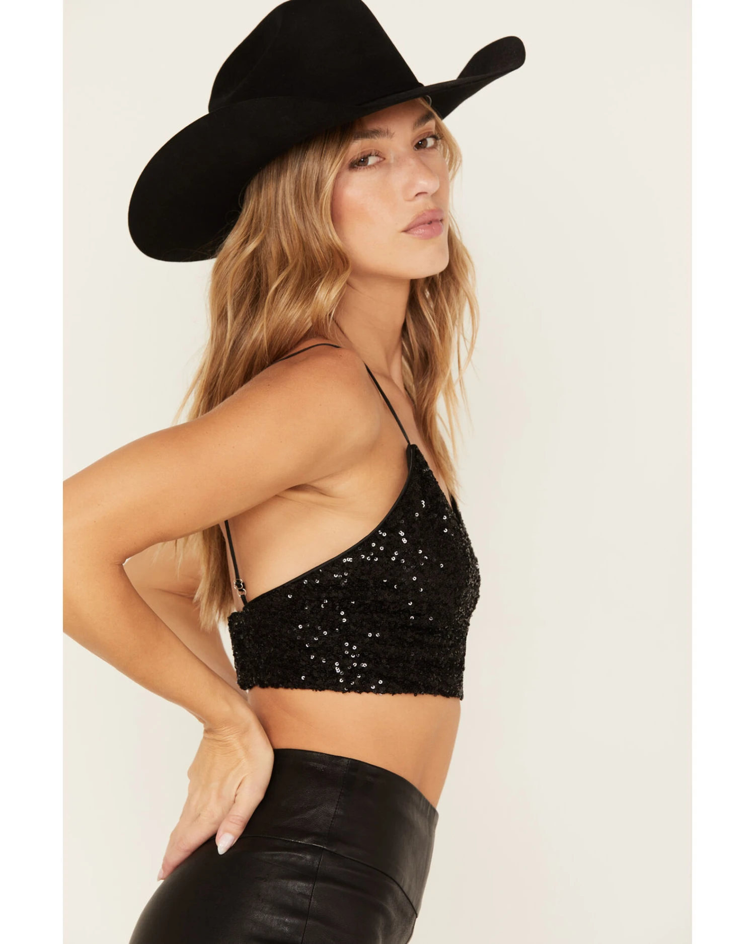 Sadie & Sage Women's La Vie Sequin Cami Crop Top 2 Sadie & Sage Women's La Vie Sequin Cami Crop Top - Image 2