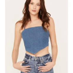 Wrangler Women's Dark Wash Denim Kassidy Bandana Top