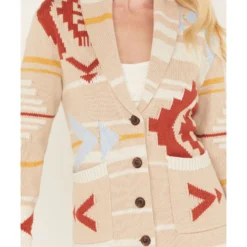 Pendleton Women's Multicolored Print Taos Graphic Cardigan  -Default Template 4 2000384696 110 P3