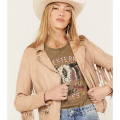 Mauritius Leather Women's Zoe RF Fringe Leather Jacket