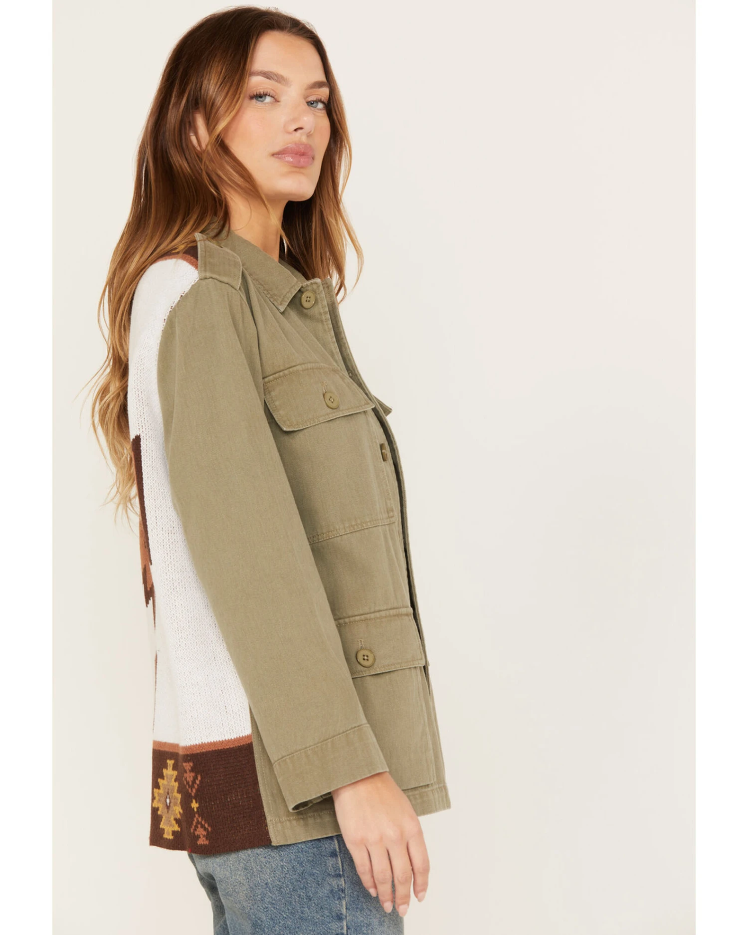 Wild Moss Women's Knit Back Western Jacket 4 Wild Moss Women's Knit Back Western Jacket - Image 4