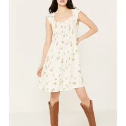 Cleo + Wolf Women's Butterfly Print A-Line Dress