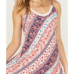 Wild Moss Women's Multi Print Hanky Hem Midi Dress -Default Template 4 2000387400 900 P3