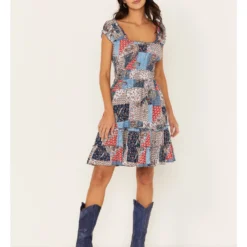 Wild Moss Women's Patchwork Print Dress