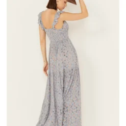 Rock & Roll Denim Women's Floral Tiered Sleeveless Maxi Dress -Default Template 4 2000387591 461 P4