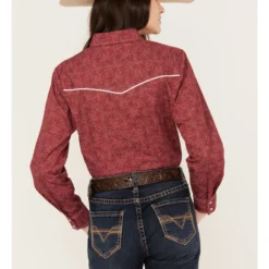 Ely Walker Women's Long Sleeve Paisley Print Western Pearl Snap Shirt -Default Template 4 2000387665 600 P4