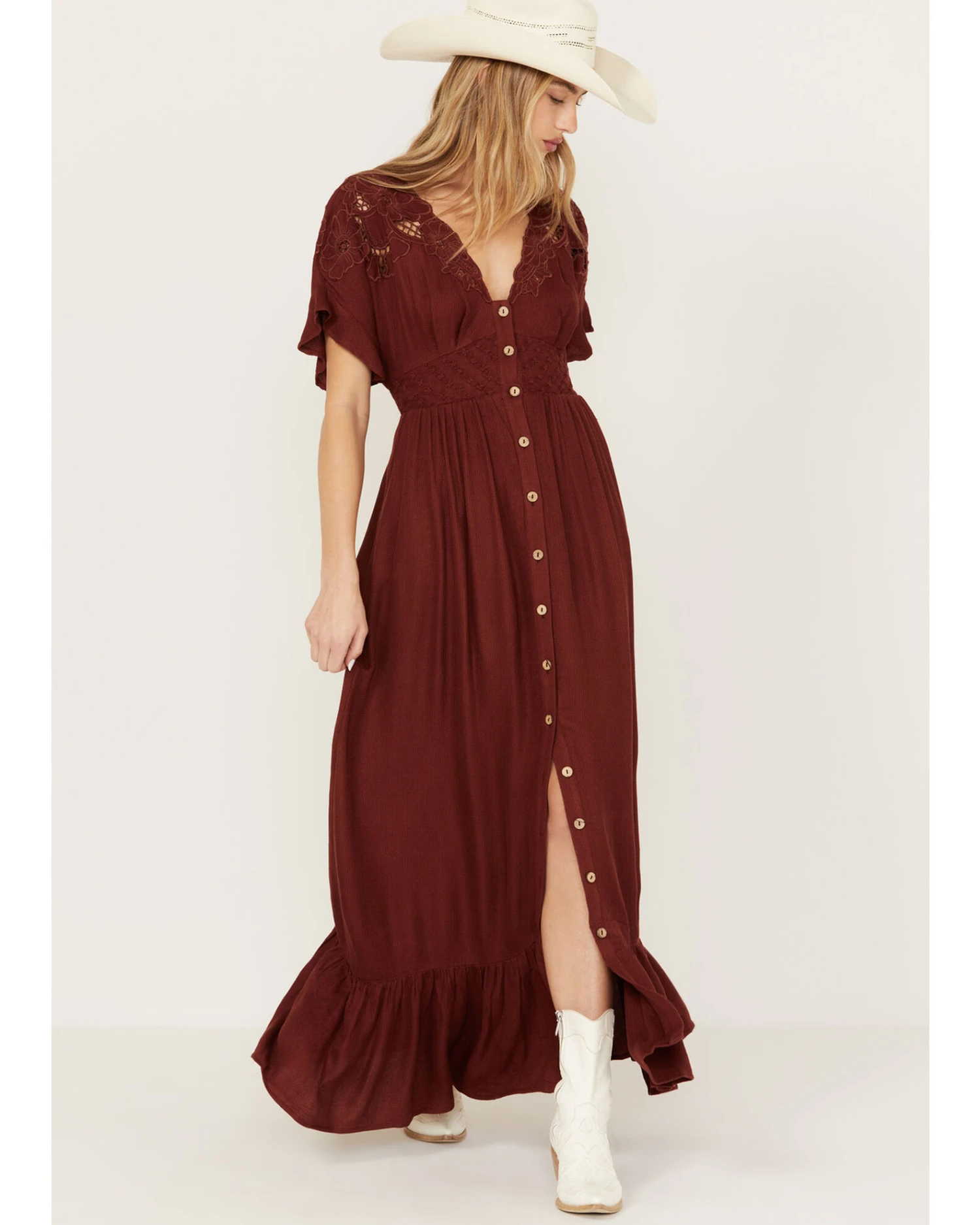 Free People Women's Colette Maxi Dress 1 Free People Women's Colette Maxi Dress