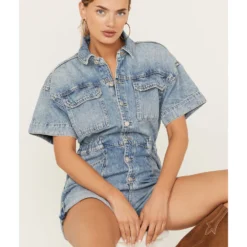 Free People Women's Marci Denim Shortall