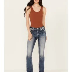 Miss Me Women's Dark Wash Mid Rise Double Horseshoe Stretch Bootcut Jeans 6 Miss Me Women's Dark Wash Mid Rise Double Horseshoe Stretch Bootcut Jeans -Default Template 4 2000388615 401 P3