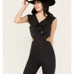 Flying Tomato Women's On The Way Denim Jumpsuit  -Default Template 4 2000388709 001 P3