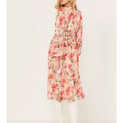 Flying Tomato Women's Floral Print Long Sleeve Midi Dress -Default Template 4 2000388710 650 P4