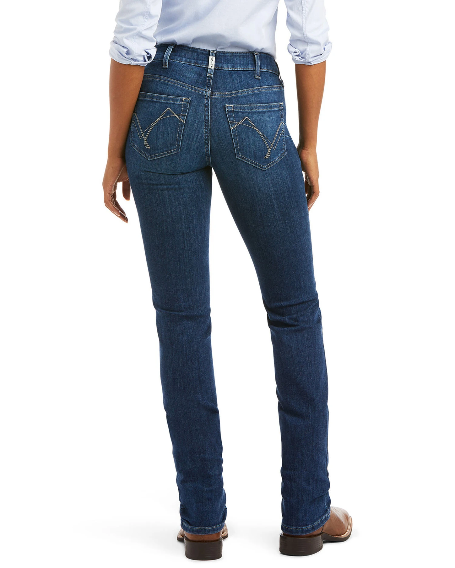 Ariat Women's R.E.A.L Perfect Rise Stretch Abby Straight Mackenzie Jeans 3 Ariat Women's R.E.A.L Perfect Rise Stretch Abby Straight Mackenzie Jeans - Image 3
