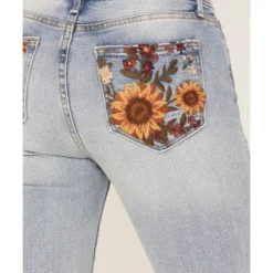 Driftwood Women's Light Wash High Rise Falling Sunflower Flare Jeans 7 Driftwood Women's Light Wash High Rise Falling Sunflower Flare Jeans -Default Template 4 2000392194 412 P4