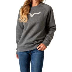 Kimes Ranch Women's Embroidered Vintage Crew Neck Sweatshirt