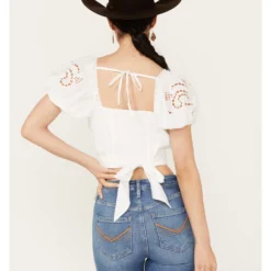 Band Of The Free Women's Tie Back Short Sleeve Entrada Top -Default Template 4 2000394607 100 P4